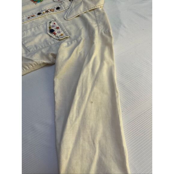 Grants Men’s Wear Vintage Embroidered 70s Button Up Shirt Size Medium - Picture 6 of 12